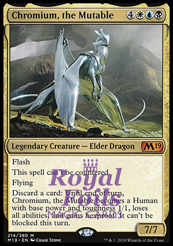 Chromium the Mutable 1x FOIL M19 MTG Core Set 2019 Mythic MINT white blue black