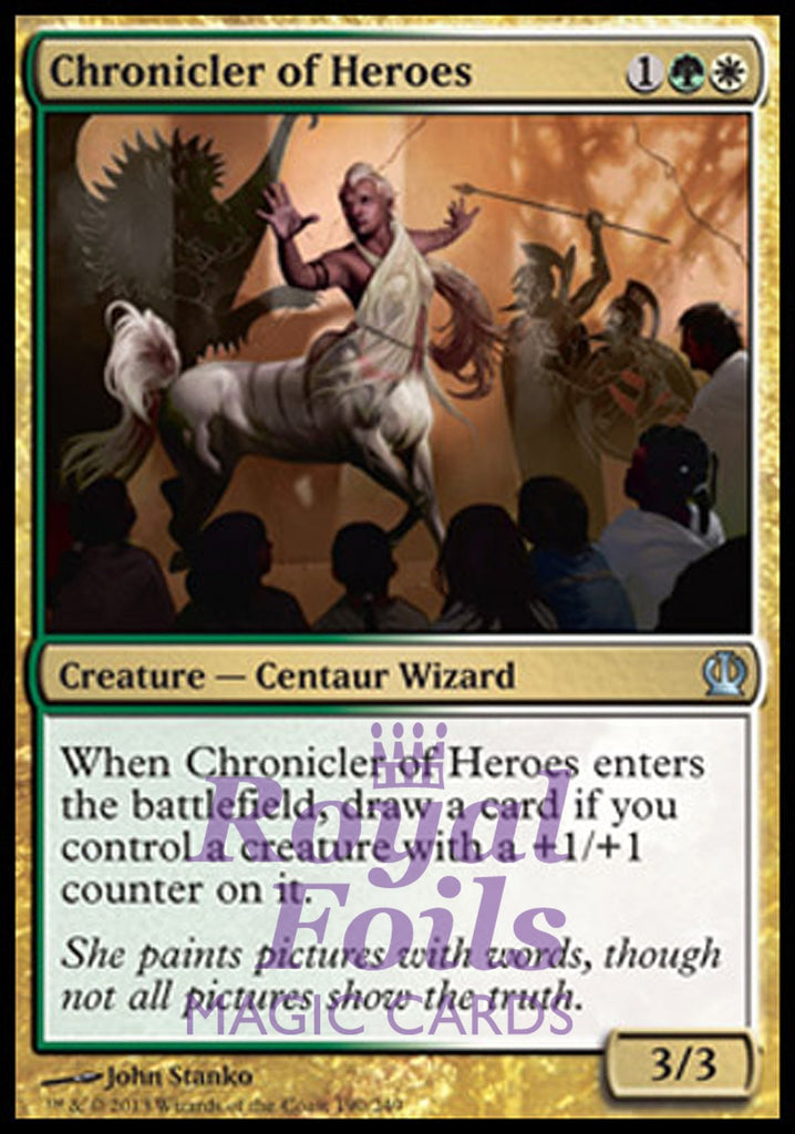 **4x FOIL Chronicler of Heroes** THS MTG Theros Uncommon MINT green white