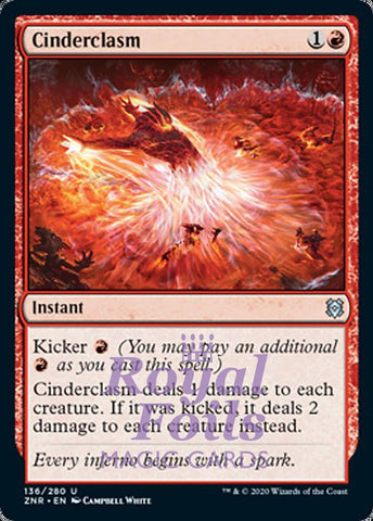 Cinderclasm 4x FOIL ZNR MTG Zendikar Rising Uncommon MINT red