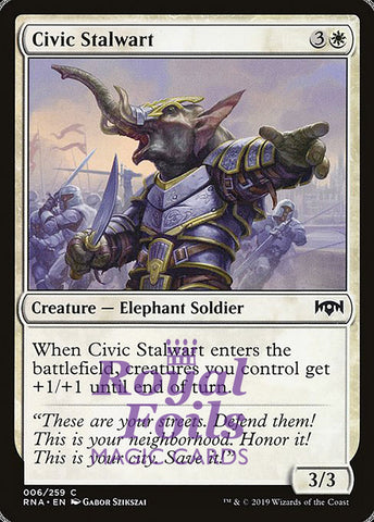 Civic Stalwart 4x FOIL RNA MTG Ravnica Allegiance Common MINT white