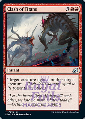 Clash of Titans 4x FOIL IKO MTG Ikoria Uncommon MINT red