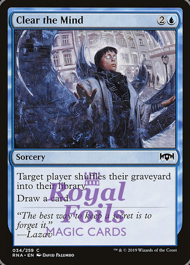 Clear the Mind 1x FOIL RNA MTG Ravnica Allegiance Common MINT blue