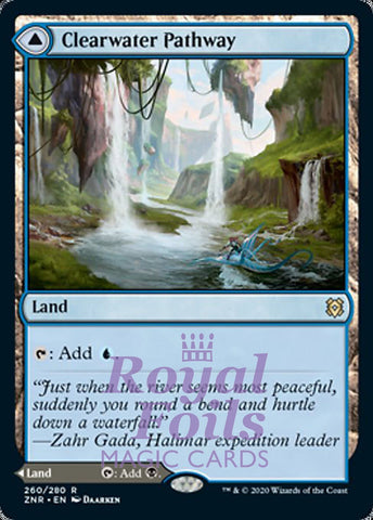 **1x FOIL Clearwater // Murkwater Pathway** ZNR MTG Zendikar Rising Rare MINT land blue black