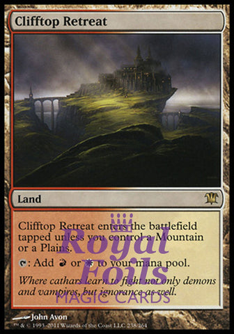 Clifftop Retreat 1x FOIL ISD MTG Innistrad Rare MINT red white land