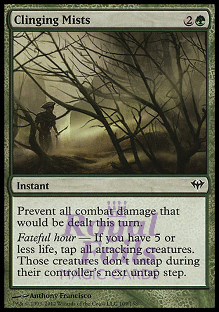 Clinging Mists 4x FOIL DKA MTG Dark Ascension Common MINT green