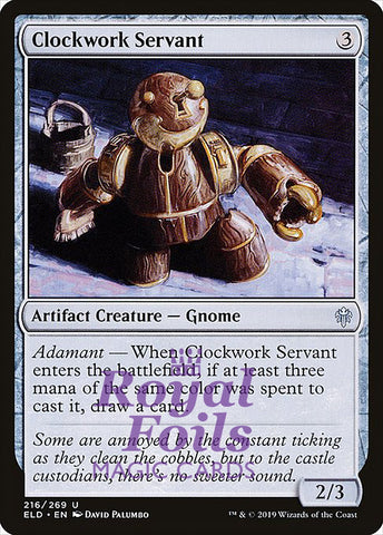 Clockwork Servant 4x FOIL ELD MTG Throne of Eldraine Uncommon MINT artifact