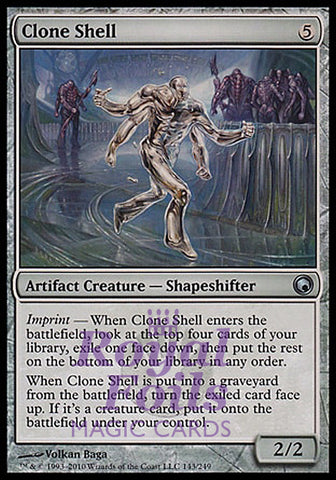 Clone Shell 4x FOIL SOM MTG Scars of Mirrodin Uncommon 1 MINT + 3 NM artifact