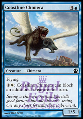 **4x FOIL Coastline Chimera** THS MTG Theros Common MINT blue