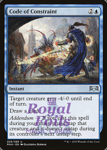 Code of Constraint 4x FOIL RNA MTG Ravnica Allegiance Uncommon MINT blue