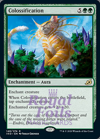 **1x FOIL Colossification** IKO MTG Ikoria Rare MINT green