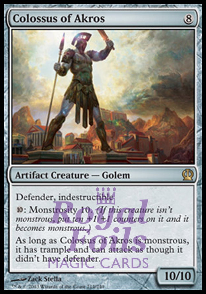 **1x FOIL Colossus of Akros** THS MTG Theros Rare MINT artifact
