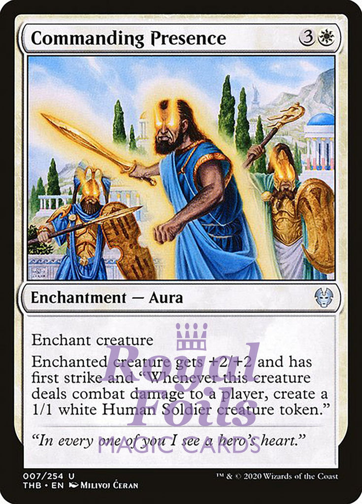 Commanding Presence 4x FOIL THB MTG Theros Beyond Death Uncommon MINT white