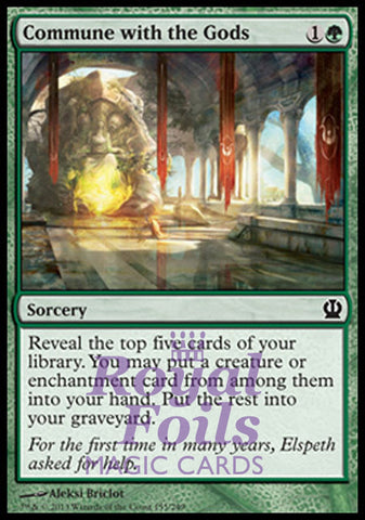 Commune with the Gods 4x FOIL THS MTG Theros Common MINT green