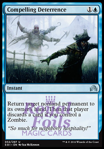 **2x FOIL Compelling Deterrence** SOI MTG Shadows Over Innistrad Uncommon MINT blue