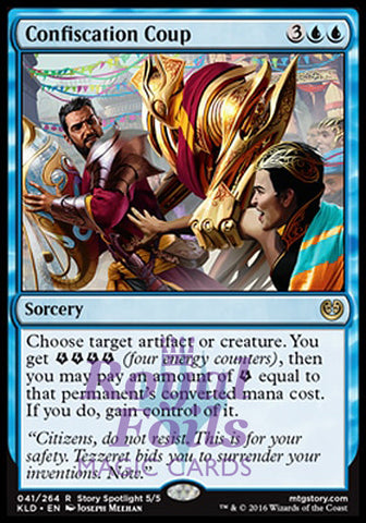 Confiscation Coup 2x FOIL KLD MTG Kaladesh Rare MINT blue