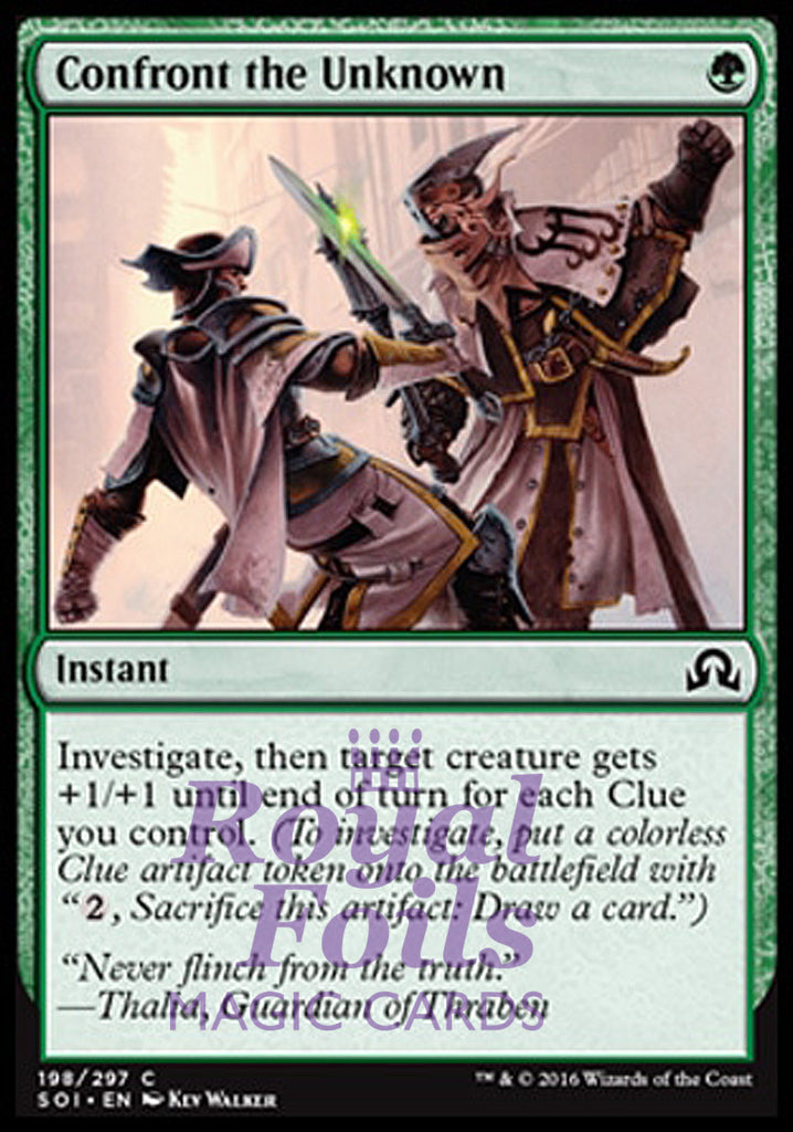 Confront the Unknown 4x FOIL SOI MTG Shadows Over Innistrad Common MINT green