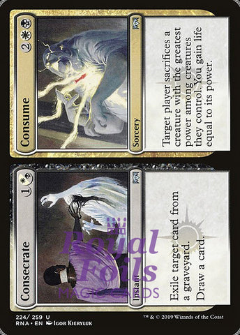 **2x FOIL Consecrate // Consume** RNA MTG Ravnica Allegiance Uncommon MINT white black