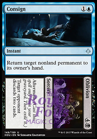 **2x FOIL Consign // Oblivion** HOU MTG Hour of Devastation Uncommon MINT blue black