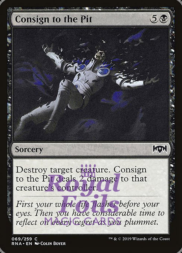 **2x FOIL Consign to the Pit** RNA MTG Ravnica Allegiance Common MINT black