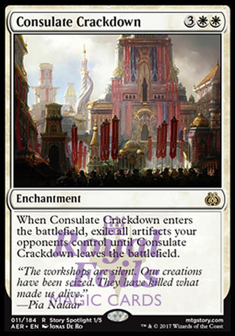 Consulate Crackdown 2x FOIL AER MTG Aether Revolt Rare MINT white