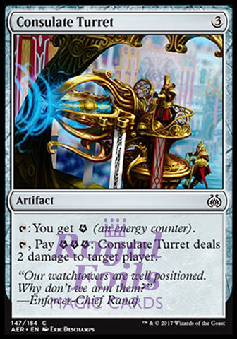 Consulate Turret 4x FOIL AER MTG Aether Revolt Common MINT artifact