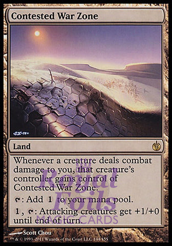 **1x FOIL Contested War Zone** MBS MTG Mirrodin Besieged Rare NM land