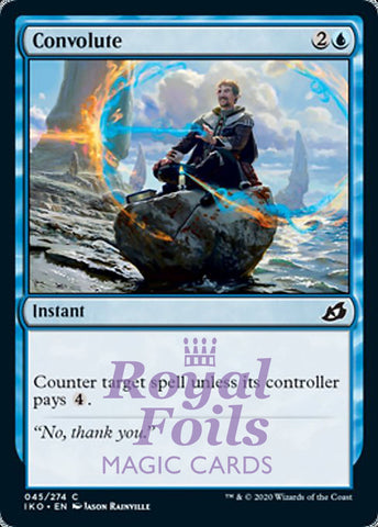 Convolute 4x FOIL IKO MTG Ikoria Common MINT blue