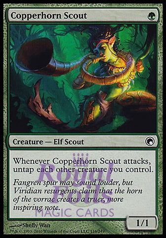 **1x FOIL Copperhorn Scout** SOM MTG Scars of Mirrodin Common MINT green