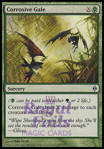 Corrosive Gale 2x FOIL NPH MTG New Phyrexia Uncommon MINT green