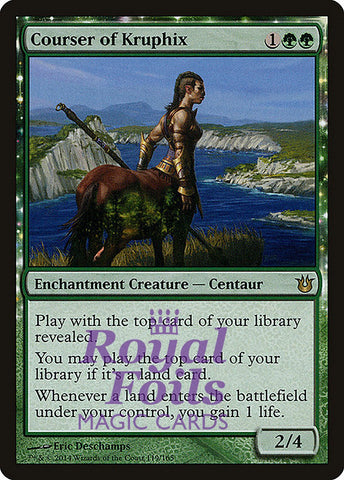 **1x FOIL Courser of Kruphix** BNG MTG Born of the Gods Rare MINT green