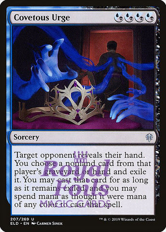 **2x FOIL Covetous Urge** ELD MTG Throne of Eldraine Uncommon MINT blue black