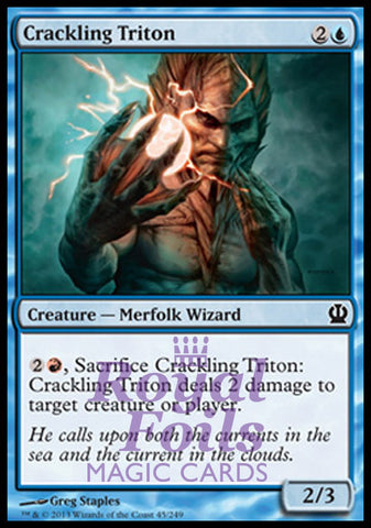Crackling Triton 4x FOIL THS MTG Theros Common MINT blue