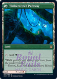 Cragcrown // Timbercrown Pathway 1x FOIL ZNR MTG Zendikar Rising Rare MINT land red green