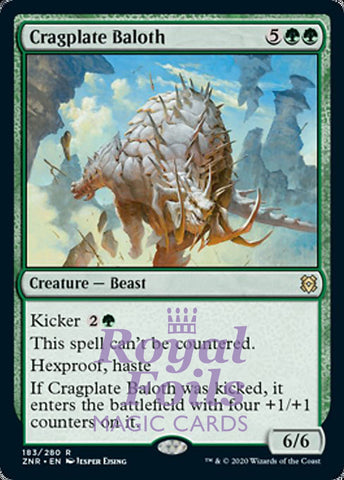 Cragplate Baloth 2x FOIL ZNR MTG Zendikar Rising Rare MINT green