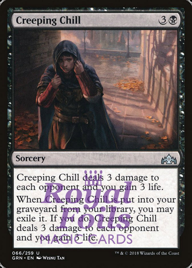 **1x FOIL Creeping Chill** GRN MTG Guilds of Ravnica Uncommon MINT black