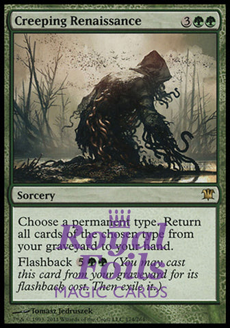 Creeping Renaissance 1x FOIL ISD MTG Innistrad Rare MINT green