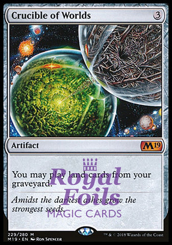 **1x FOIL Crucible of Worlds** M19 MTG Core Set 2019 Mythic MINT artifact