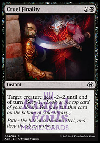 Cruel Finality 4x FOIL AER MTG Aether Revolt Common MINT black