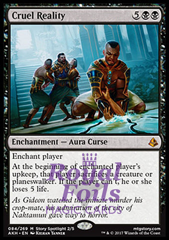 **1x FOIL Cruel Reality** AKH MTG Amonkhet Mythic MINT black