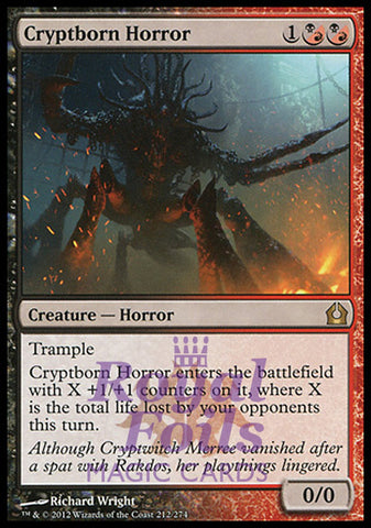 **1x FOIL Cryptborn Horror** RTR MTG Return to Ravnica Rare MINT red black