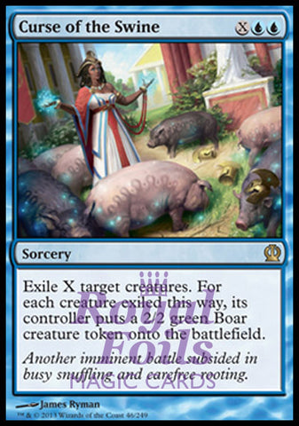 Curse of the Swine 1x FOIL THS MTG Theros Rare MINT blue