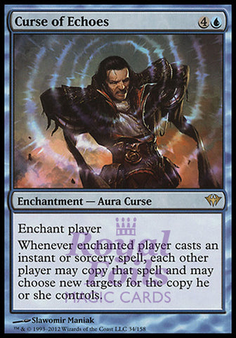 Curse of Echoes 1x FOIL DKA MTG Dark Ascension Rare MINT blue
