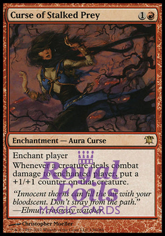 Curse of Stalked Prey 1x FOIL ISD MTG Innistrad Rare MINT red