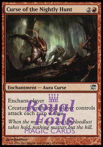 Curse of the Nightly Hunt 2x FOIL ISD MTG Innistrad Uncommon MINT red