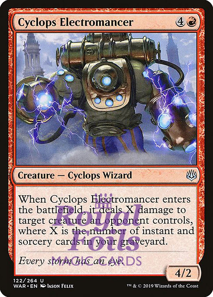 **3x FOIL Cyclops Electromancer** WAR MTG War of the Spark Uncommon MINT red