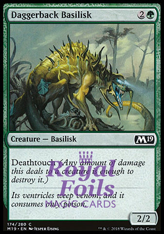 Daggerback Basilisk 4x FOIL M19 MTG Core Set 2019 Common MINT green