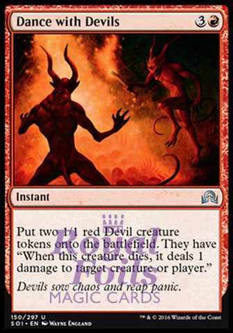 **2x FOIL Dance with Devils** SOI MTG Shadows Over Innistrad Uncommon MINT red