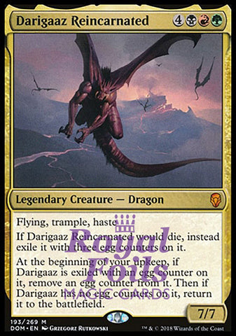 **1x FOIL Darigaaz Reincarnated** DOM MTG Dominaria Mythic MINT  black red green