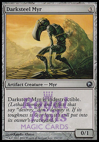 **1x FOIL Darksteel Myr** SOM MTG Scars of Mirrodin Uncommon MINT artifact