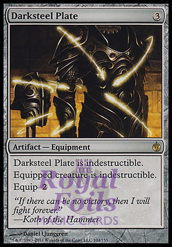 **1x FOIL Darksteel Plate** MBS MTG Mirrodin Besieged Rare MINT artifact